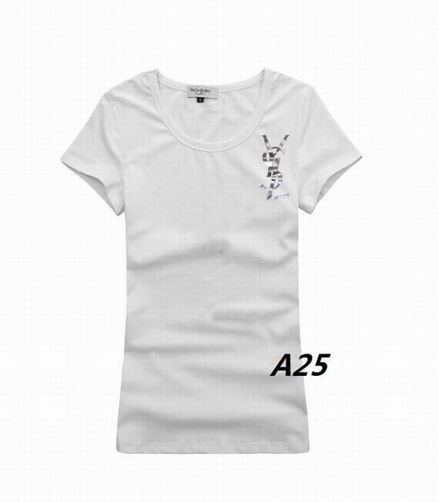 YSL short round collar T woman S-XL-013